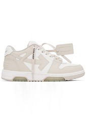 Off-White Beige & White Out Of Office Sneakers
