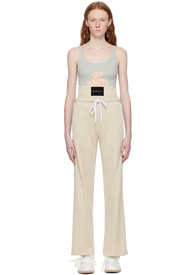 Off-White Beige Drawstring Lounge Pants