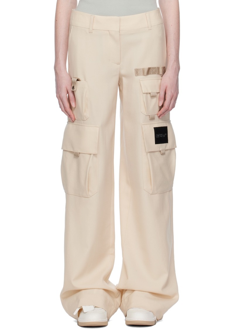 Off-White Beige Toybox Trousers