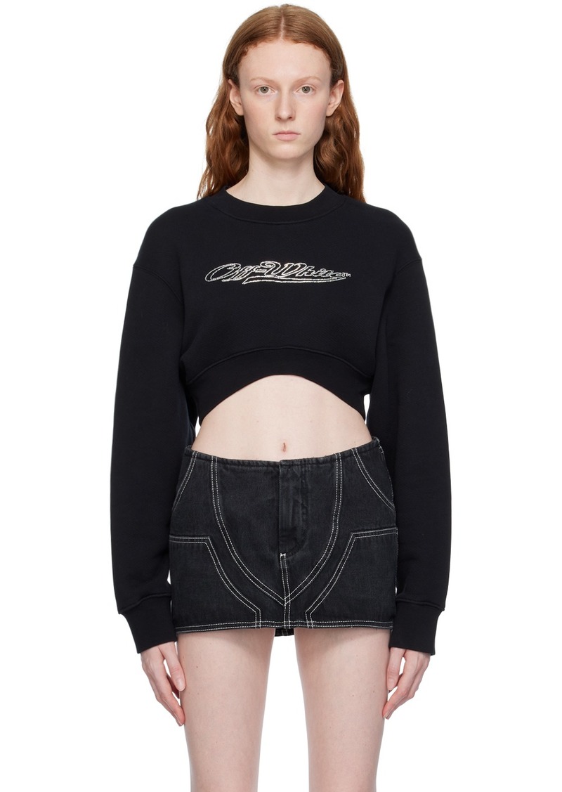 Off-White Black Bling Baseball Sweatshirt