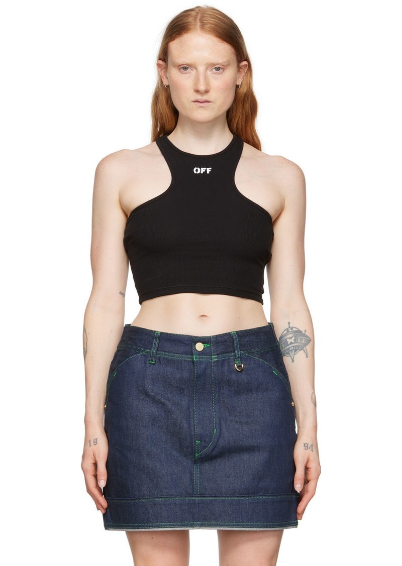 Off-White Black Cropped Tank Top