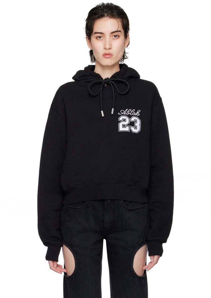 Off-White Black Embroidered Hoodie