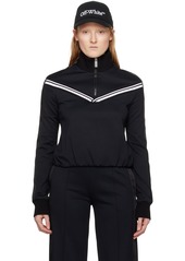 Off-White Black Half-Zip Jacket