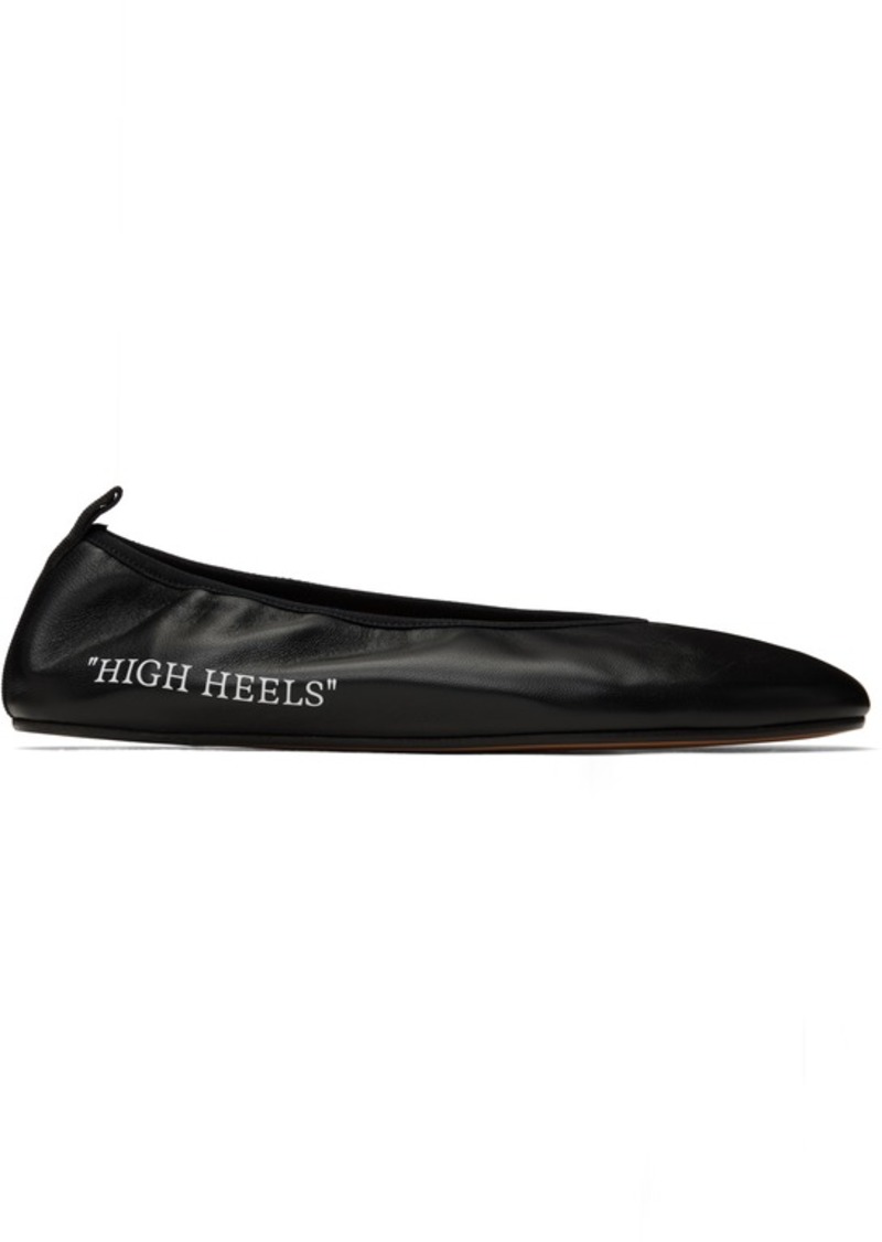 Off-White Black 'High Heel' Ballerina Flats