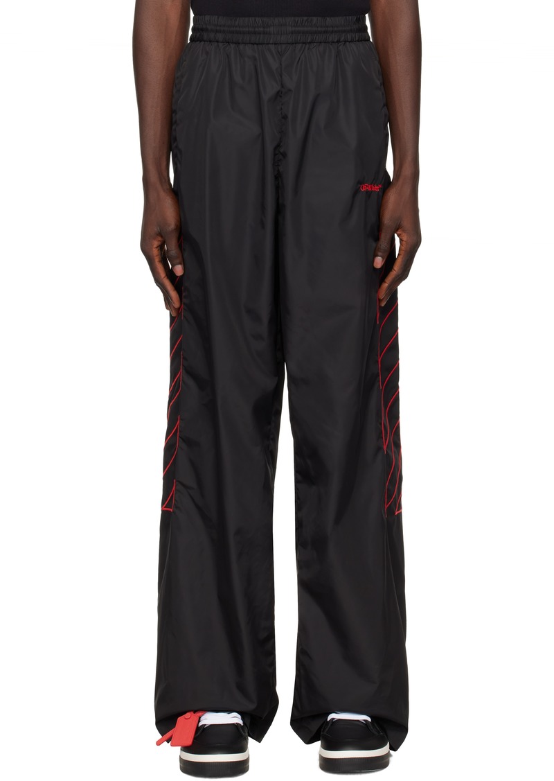 Off-White Black Outl Diag Nyl Track Pants