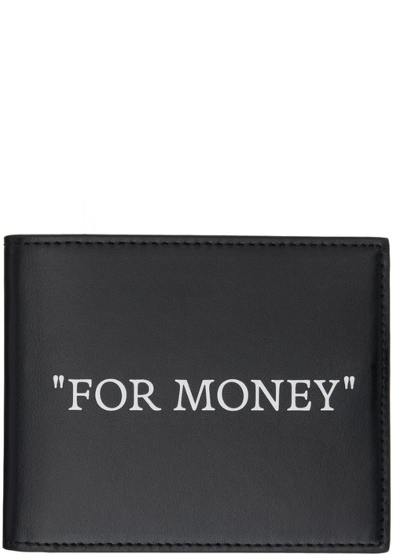 Off-White Black Quote Bifold Wallet