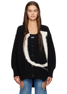 Off-White Black Relaxed Cardigan