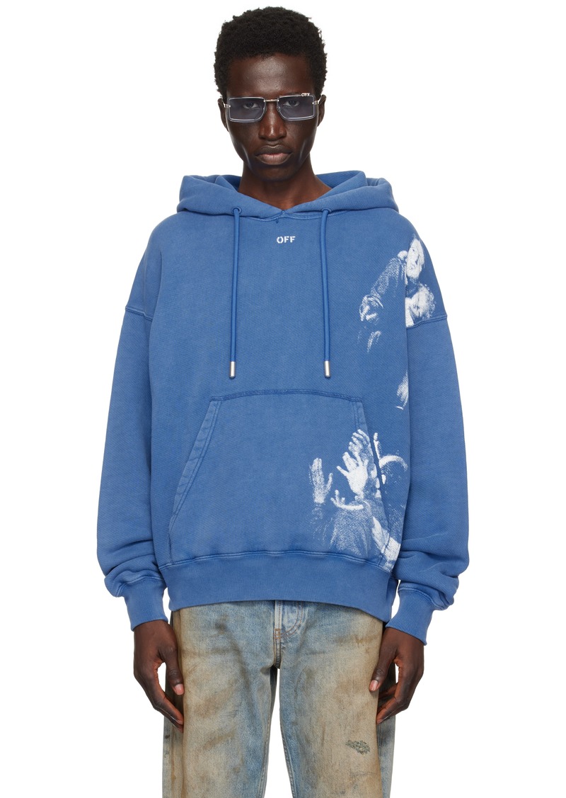 Off-White Blue Blurred Mary Skate Hoodie