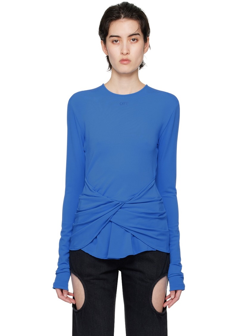 Off-White Blue Twist Long Sleeve T-Shirt