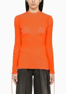 Off-White™ Coral rib knit top