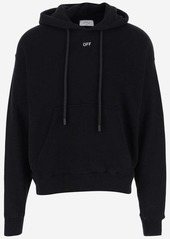 OFF-WHITE COTTON HOODIE WITH LOGO