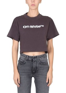 OFF-WHITE CROPPED FIT T-SHIRT