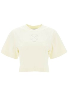Off-white cropped t-shirt with arrow motif