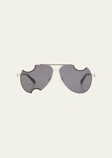 Off-White Dallas Mixed-Media Aviator Sunglasses