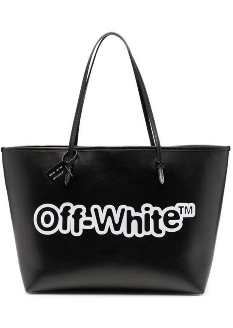 OFF-WHITE DAY OFF LEATHER SHOPPING BAG