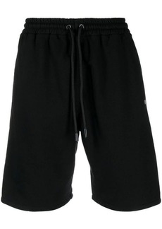OFF-WHITE Diag-embroidered cotton shorts