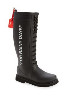 Off-White For Rainy Days Waterproof Rain Boot in Black/White at Nordstrom