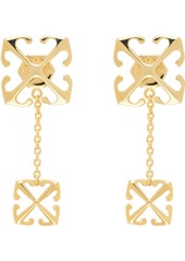 Off-White Gold Double Arrow Earrings