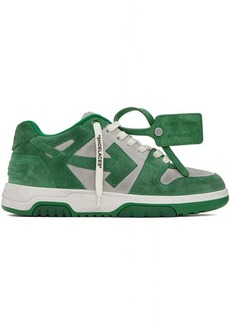 Off-White Green & White Out Of Office Vintage Sneakers