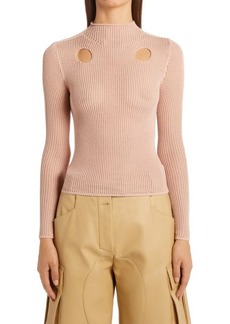 Off-White Holy Cutout Sweater in Nude at Nordstrom