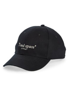 Off-White I Need Space Cotton Drill Baseball Cap
