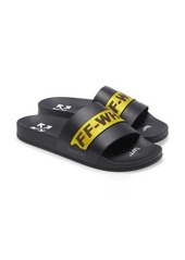 Off-White Industrial Pool Slide Sandal in Black/Yellow at Nordstrom