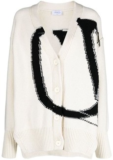 OFF-WHITE Ow Maxi logo-intarsia cardigan