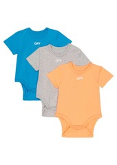 Off-White Kids Baby set of 3 cotton bodysuits