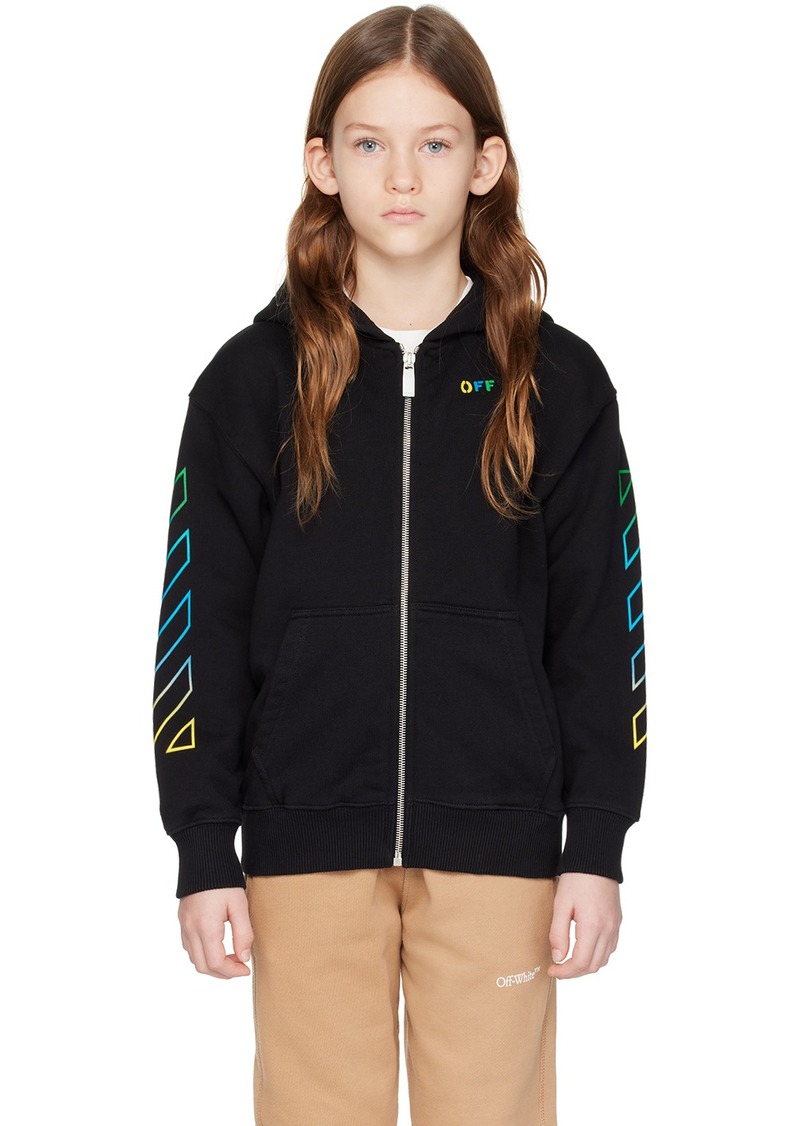 Off-White Kids Black Arrow Rainbow Hoodie