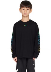 Off-White Kids Black Arrow Rainbow Long Sleeve T-Shirt