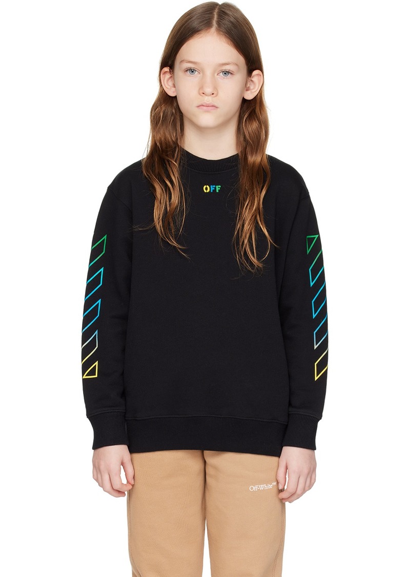 Off-White Kids Black Arrow Rainbow Sweatshirt