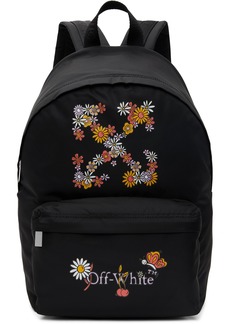 Off-White Kids Black Funny Flowers Backpack
