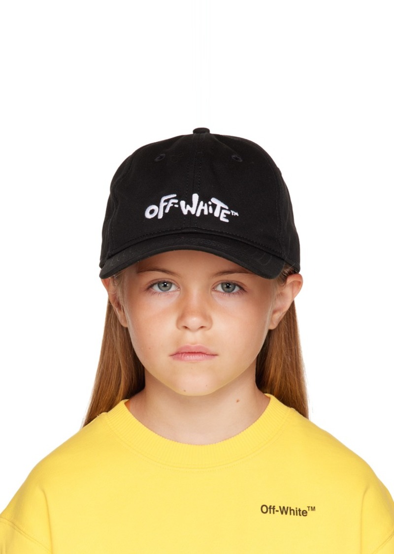 Off-White Kids Black Rounded Cap