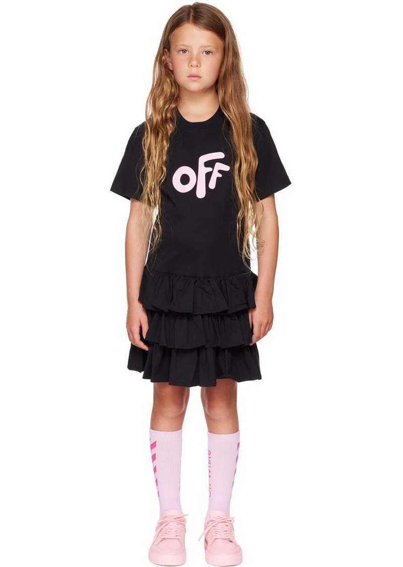 Off-White Kids Black Rounded Hybrid Dress