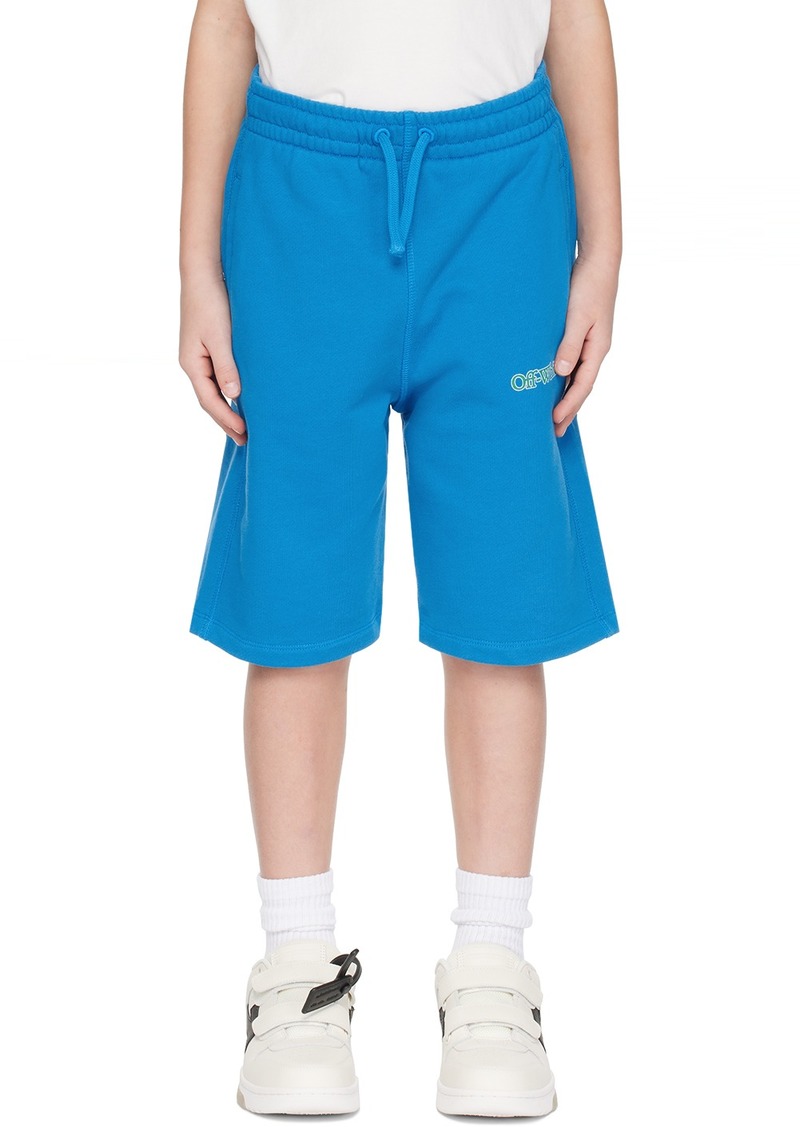 Off-White Kids Blue Big Bookish Shorts