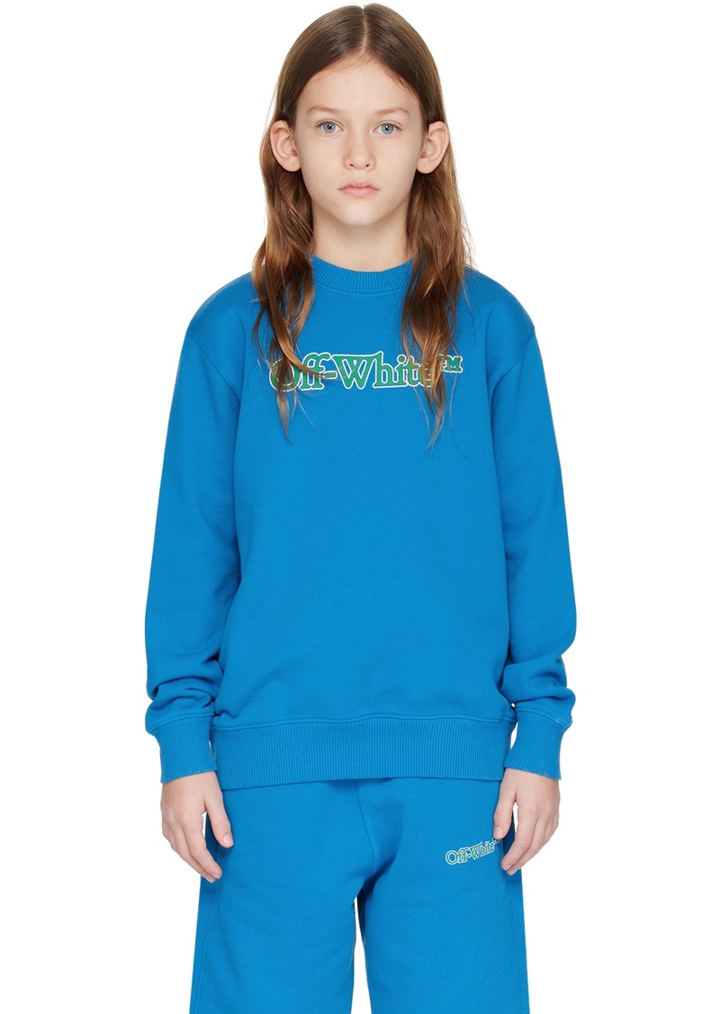 Off-White Kids Blue Big Bookish Sweatshirt