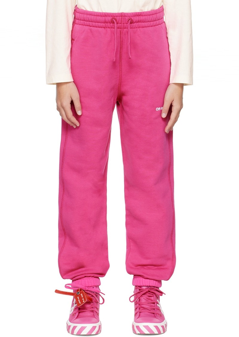 Off-White Kids Pink Arrow Lounge Pants