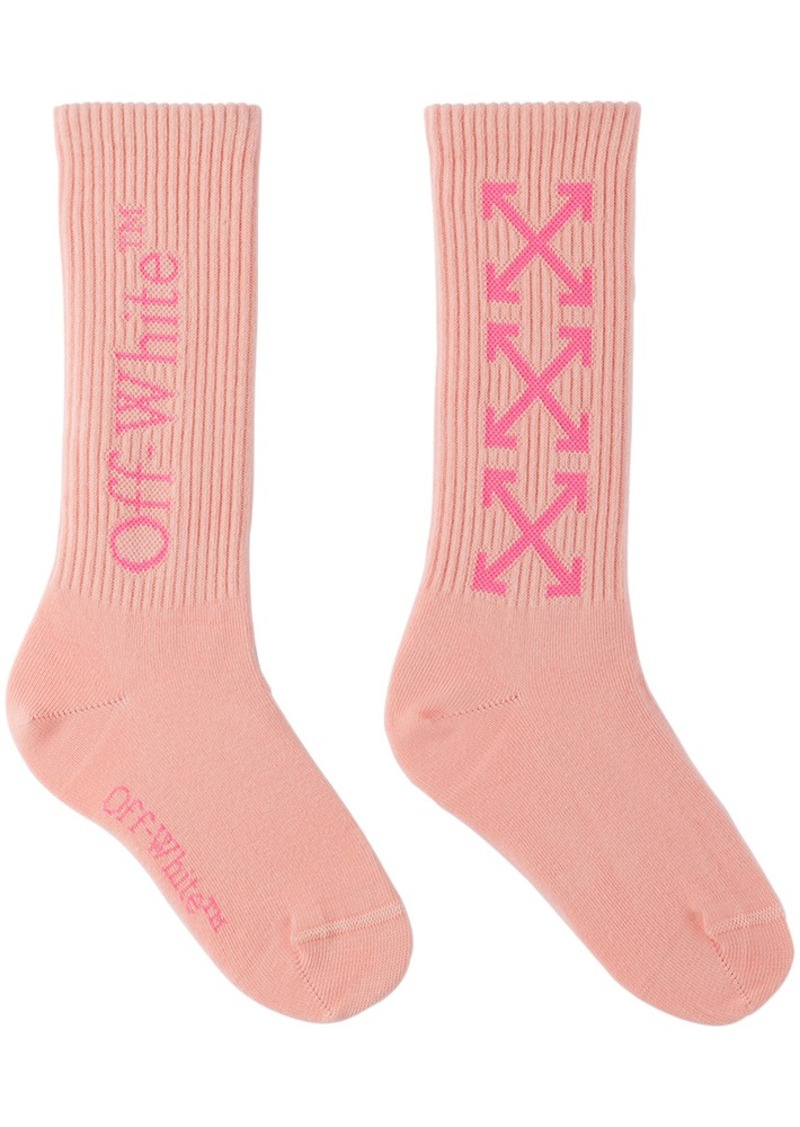 Off-White Kids Pink Arrow Socks