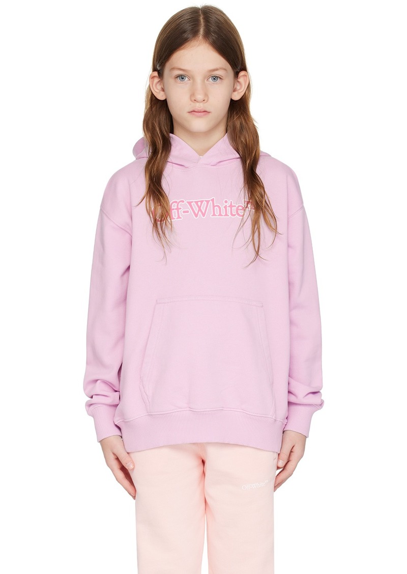 Off-White Kids Purple Big Bookish Hoodie