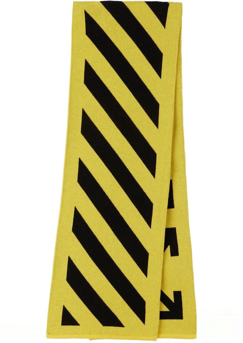 Off-White Kids Yellow Arrow Diagonal Scarf