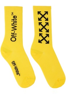 Off-White Kids Yellow Arrow Socks