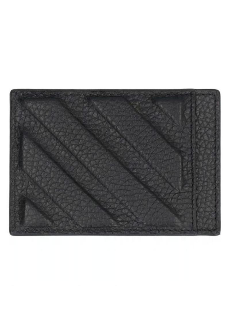 OFF-WHITE LEATHER CARD HOLDER