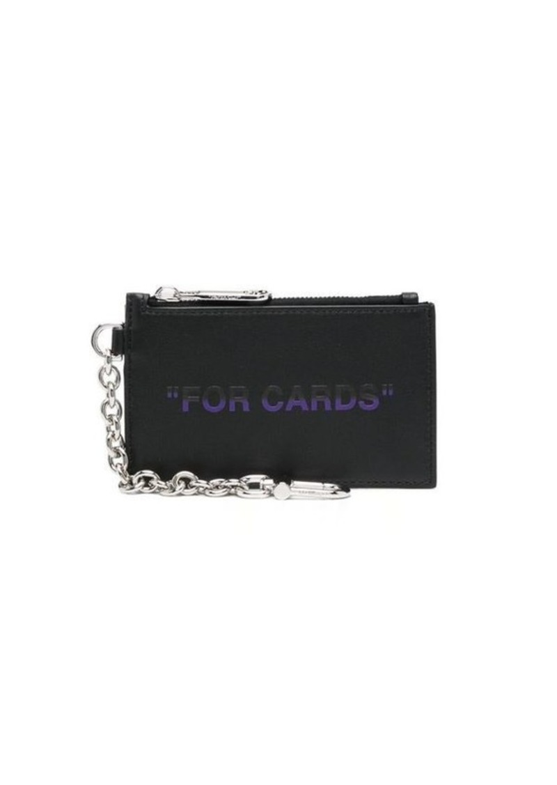 OFF-WHITE Leather credit card case