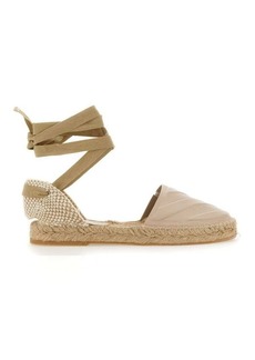 OFF-WHITE LEATHER ESPADRILLE