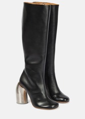 Off-White Leather knee-high boots