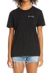 Off-White Logo Graphic Cotton Tee in Black/White at Nordstrom