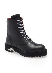 Off-White Logo Lace-Up Boot in Black at Nordstrom