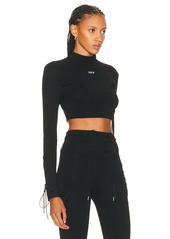 OFF-WHITE Long Sleeve Crop Top