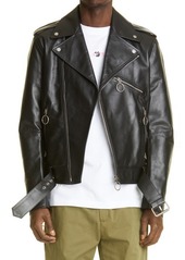 Off-White Men's Arrow Leather Biker Jacket