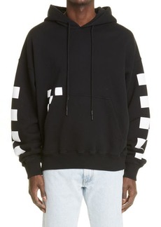 Off-White Men's Big Skate Checkerboard Cotton Hoodie in Black White at Nordstrom